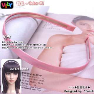 VILY 1cm Wide Hair Accessory Satin Ribbon HEADBAND  