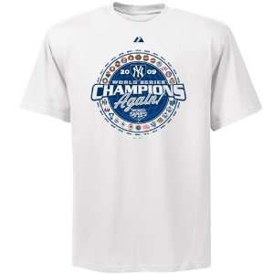   Yankees White 2009 World Series Champions Commemorative Champs T shirt