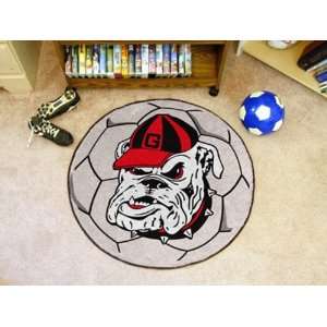  University of Georgia Bulldog Logo Round Soccer Ba Round 2 