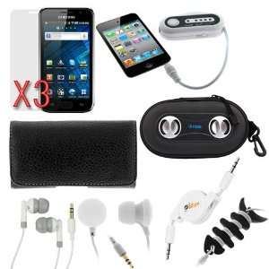 Horizontal Leather Pouch Case + 3 X LCD Screen Protector + Retractable 