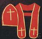 bishop pope hat costume scapular red mitre saint one day