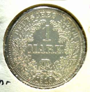 1916 F GERMAN 1 MARK COIN, RARE ( BU COIN )  