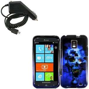iFase Brand Samsung Focus S i937 Combo Blue Skull Protective Case 