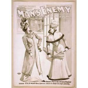  Poster The big scenic production, Mans enemy, or The 