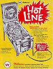 williams hot line original nos factory pinball machine sales flyer