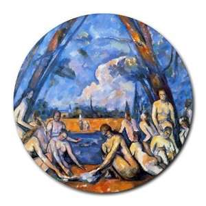  Large Bathers 2 by Paul Cezanne Round Mouse Pad Office 