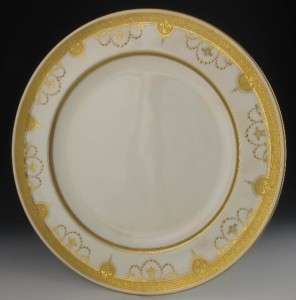 MINTON FOR TIFFANY GOLD ENCRUSTED PLATES, 1920  
