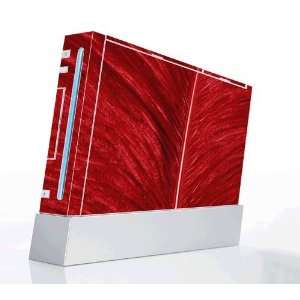 Red Feather Decorative Protector Skin Decal Sticker for Nintendo Wii 