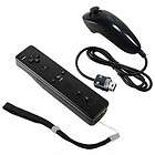 Wiimote Nunchuck Controller Built in Motion Plus Remote For Wii Black+ 