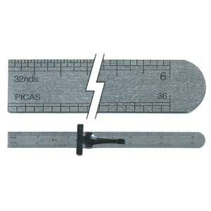    C Thru Stainless Steel Ruler With Clip 6 Inch