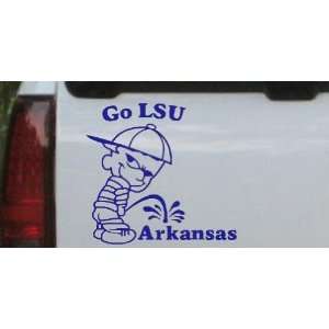 Go LSU Pee On Arkansas Car Window Wall Laptop Decal Sticker    Blue 