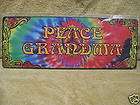 Peace Grandma Tin Metal Sign Tie Die Hippy Love