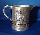 THE WHITE HORSE CELLAR SCOTCH WHISKY PEWTER WATER PITCHER EST 1742 