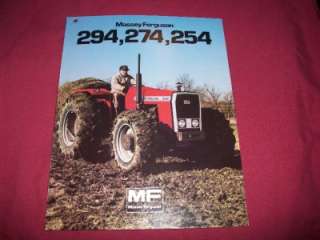    Ferguson MF 294 274 254 Tractor 8 Page Color Brochure,Nice  