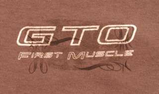 PONTIAC GTO FIRST MUSCLE T SHIRT CHARCOAL NEW NWT  