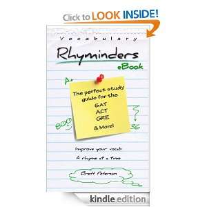 Vocabulary Rhyminders SAT, ACT & GRE Vocabulary Word Study Guide 