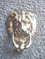 Polished Brass Lion Head Door Knocker   