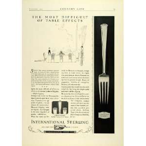   Silver Theseum Pantheon Design Fork Silverware   Original Print Ad