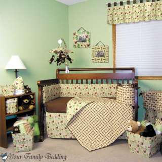 Baby Boy Jungle Monkey Theme Crib Nursery Bedding Set  