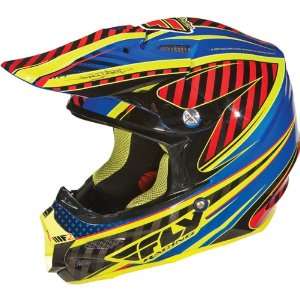   Carbon Systematic Adult Dirt Bike Motorcycle Helmet   Blue/Red / Small