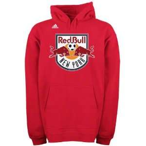  New York Red Bulls Red adidas Team Logo Fleece Hooded 