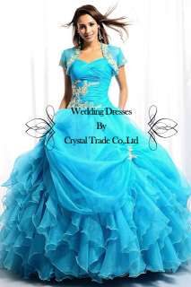 Elegant Ball Gown Evening Prom Wedding Bridal Bridesmaid Dress Custom 