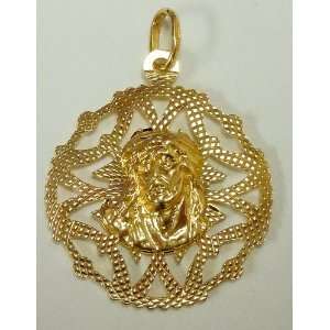  14K Yellow Gold Jesus and Mary Reversible Charm 