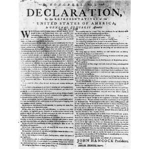  Declaration of Independence; July 4,1776