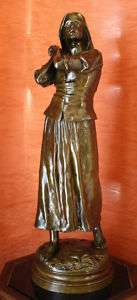 19C FRENCH BRONZE JEANNE D ARC BY RAOUL LARCHE  
