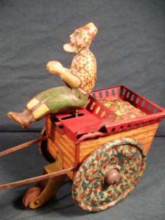 VINTAGE FERDINAND STRAUSS JENNY THE BALKY MULE TIN WIND UP TOY 