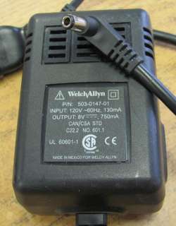 Welch Allyn 8V 750mA AC Power Supply 503 0147 01  