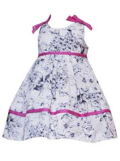 NWT Girl 4T Rare Editions Toile Pink Black Easter Dress  