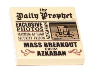 LEGO Hogwarts Potter Newspaper Daily Prophet tile 4709  
