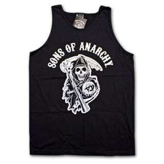Sons Of Anarchy Classic Reaper Logo Black Mens Graphic Tank Top  