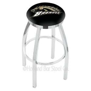   Chrome Swivel Bar Stool Base with Flat Accent Ring 