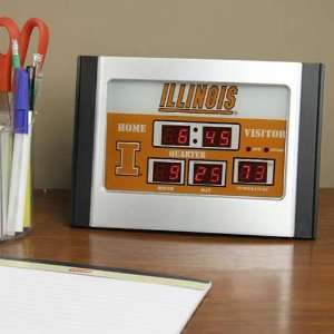    Illinois Fighting Illini Alarm Clock Scoreboard