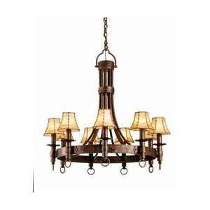   Americana Rustic / Country 9 Light Chandelier From the Americana