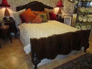 Queen Size Wooden Bedroom Set, 6 pcs, Italian Walnut Deco, Original 