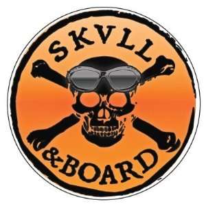  Snowboard Ski Skiing Skull & Board Car Bumper Sticker 
