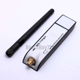 300M USB Wireless Lan Card WiFi Adaptor with Detachable Antenna for 