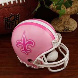   New Orleans Saints Pink Breast Cancer Mini Helmet