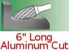 SF 3 NF Long Tree Radius End Carbide Bur Aluminum Cut  
