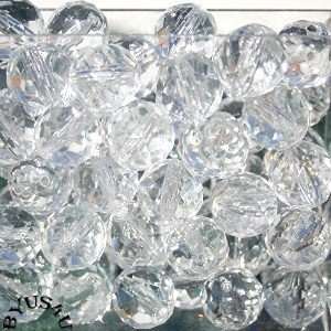   FIREPOLISHED CZECH GLASS BEADS 12mm CRYSTAL CLEAR 