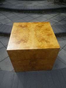   MID CENTURY MODERN MILO BAUGHMAN OLIVEWOOD CUBE SIDE TABLE 60S 70S