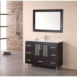  single) 48 Inch Solid Oak Modern Bathroom Vanity Set