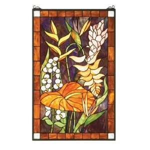   Tiffany Rectangular Stained Glass Window Pane from t