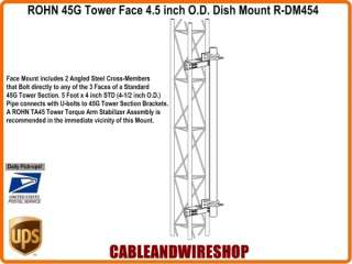 ROHN 45G Tower DM454 Tower Face Dish Mount R DM454 610074820741  