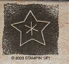 CHRISTMAS STAR DESIGN SQUARE ~ STAMPIN UP rubber stamp 3386