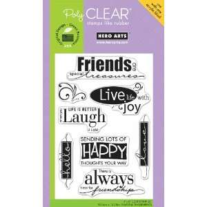   Hero Arts Live Life Polyclear Stamp Set Arts, Crafts & Sewing