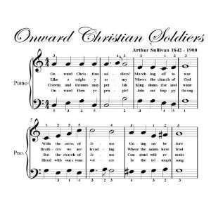  Onward Christian Soldiers Big Note Piano Sheet Music 